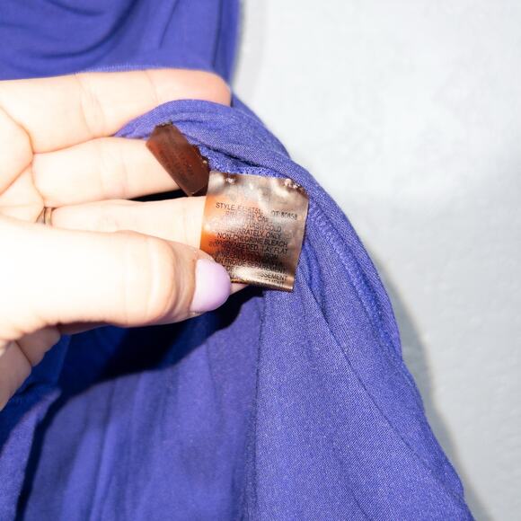 Elie Tahari Purple Cross Over Tank Top Size XS‎ - Picture 5 of 6